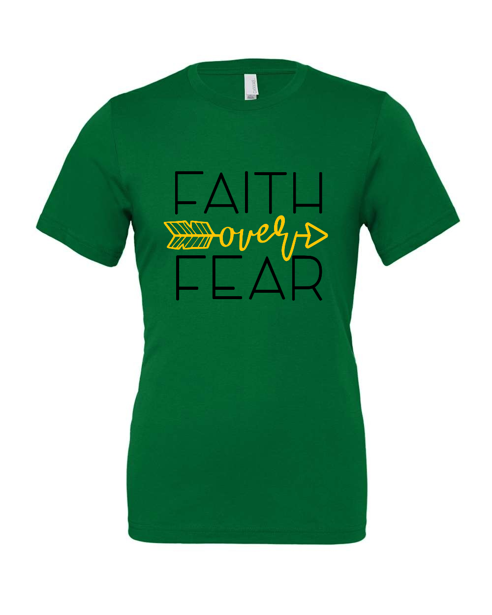 Faith over Fear T-Shirt (black/gold print)
