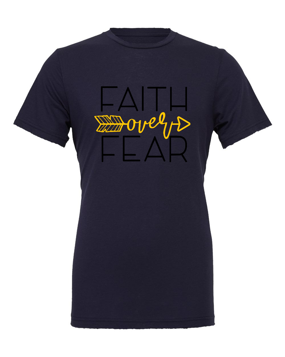 Faith over Fear T-Shirt (black/gold print)