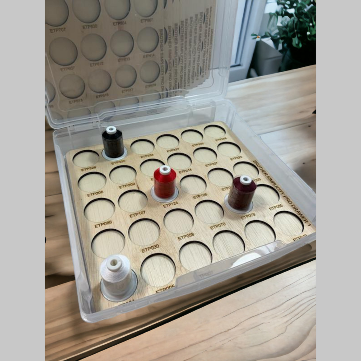 Brother Simplicity Pro embroidery thread storage trays | thread spool organizers | thread storage | embroidery thread storage