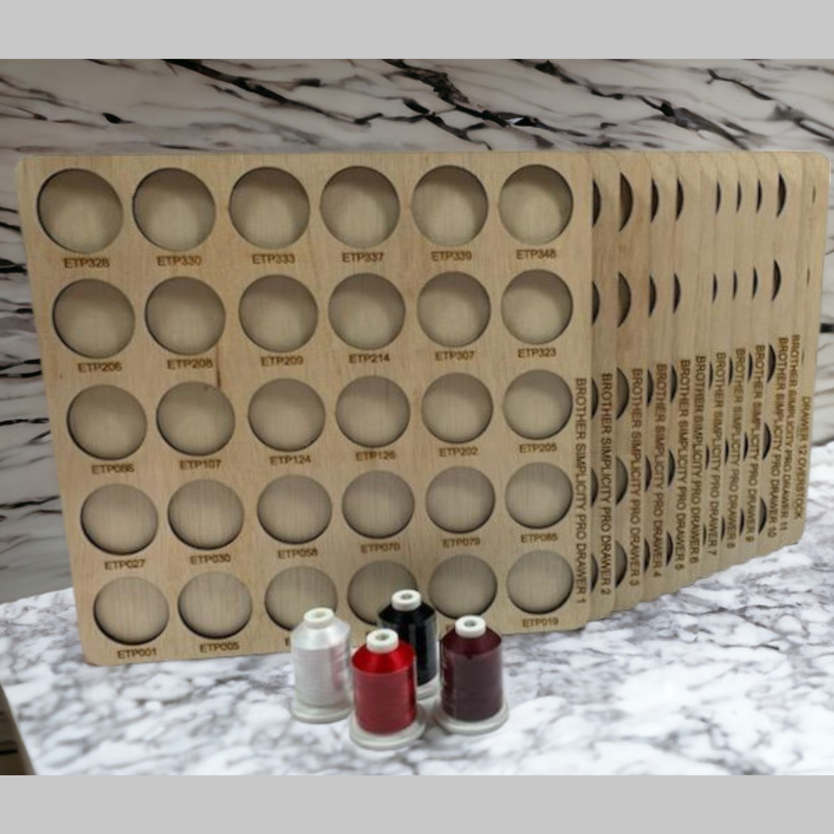 Brother Simplicity Pro embroidery thread storage trays | thread spool ...
