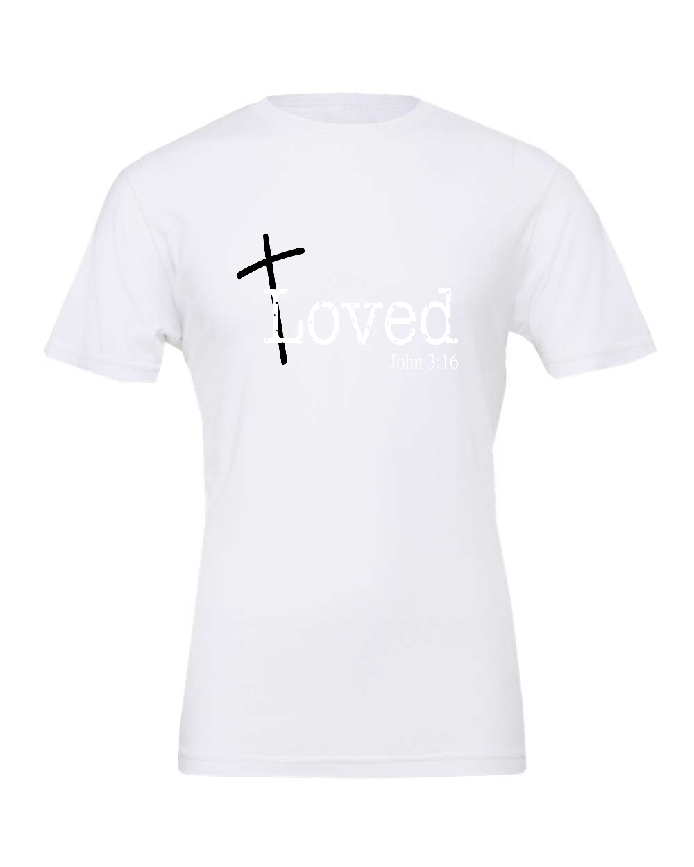 Loved John 3:16 T-Shirt (white print)