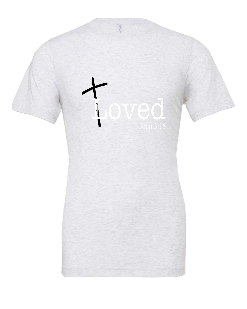 Loved John 3:16 T-Shirt (white print)