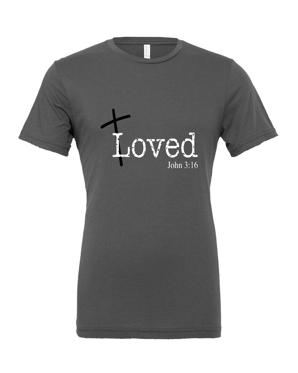 Loved John 3:16 T-Shirt (white print)