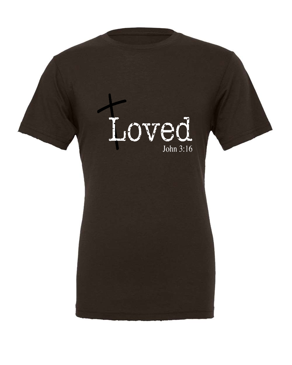 Loved John 3:16 T-Shirt (white print)