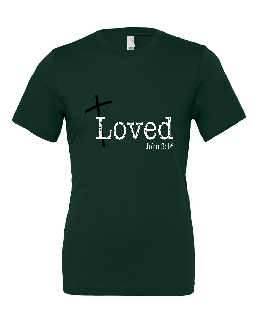 Loved John 3:16 T-Shirt (white print)
