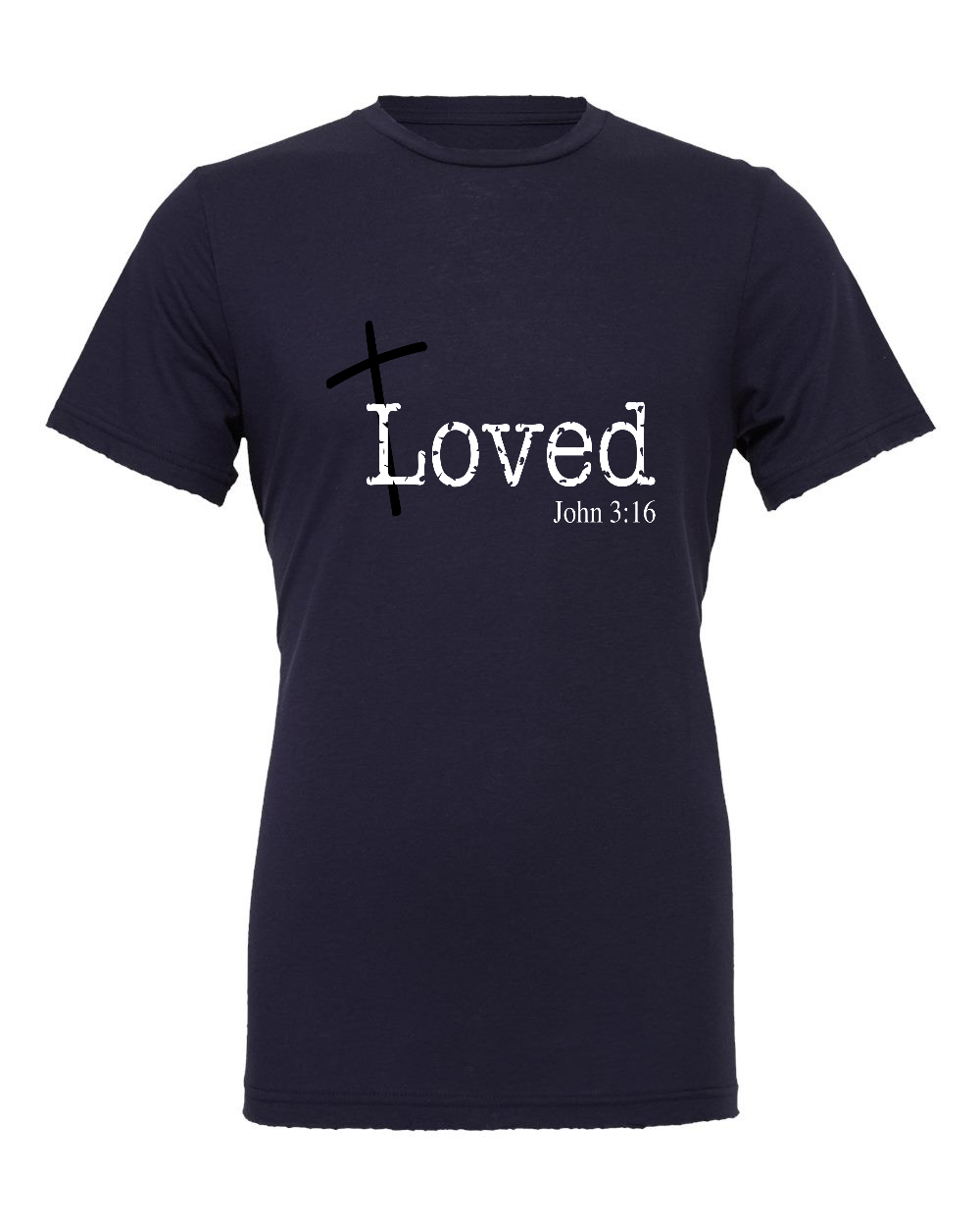 Loved John 3:16 T-Shirt (white print)