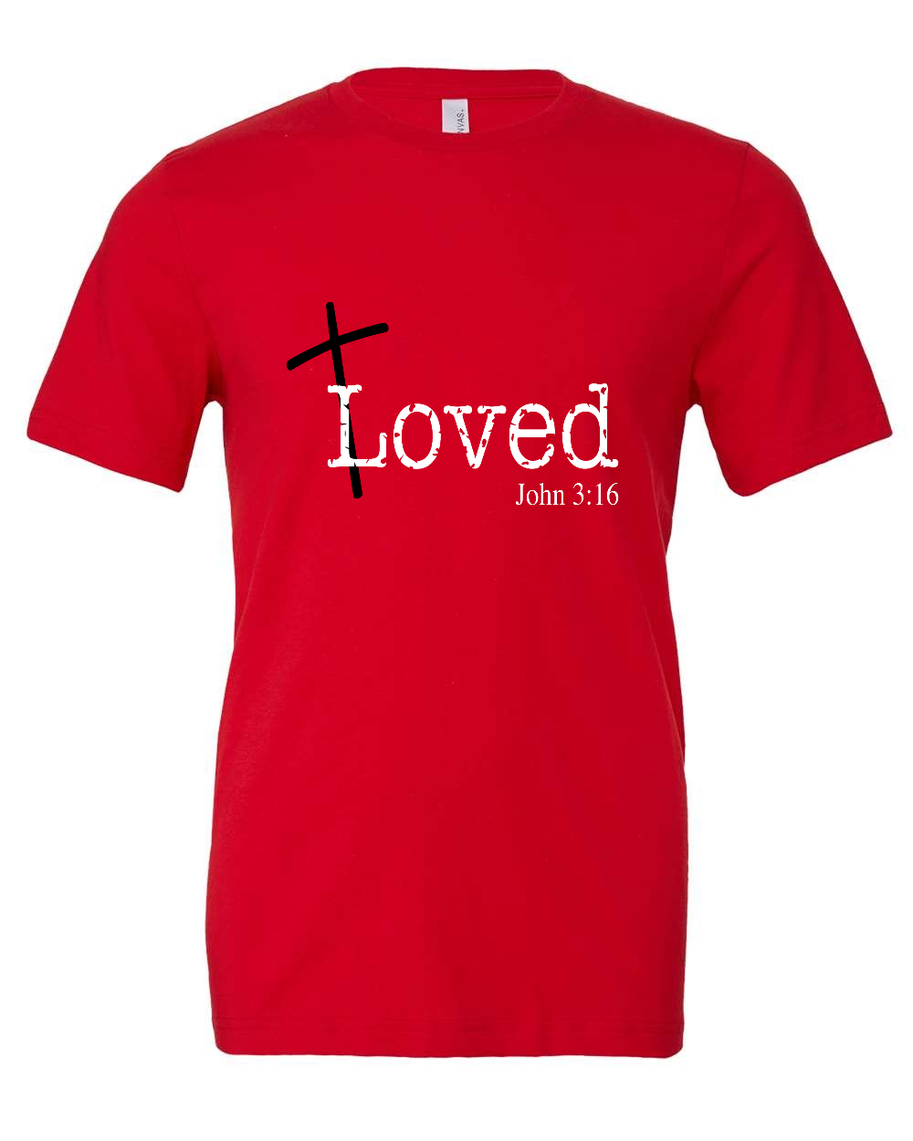 Loved John 3:16 T-Shirt (white print)
