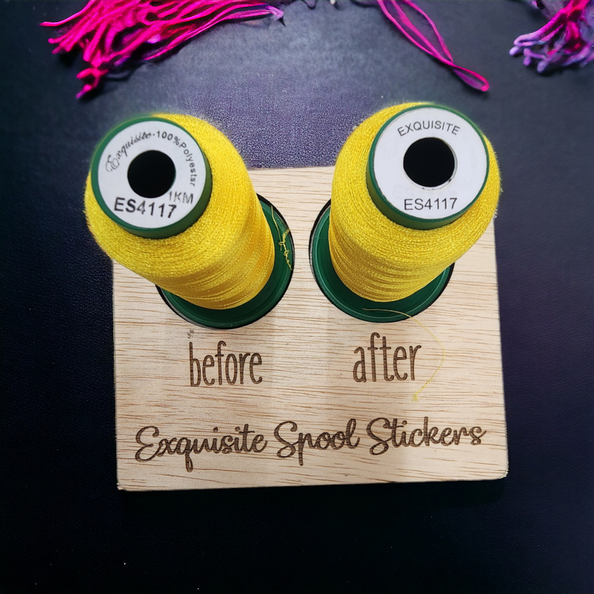 Exquisite Spool Stickers | embroidery thread spool labels | easy-to-re ...