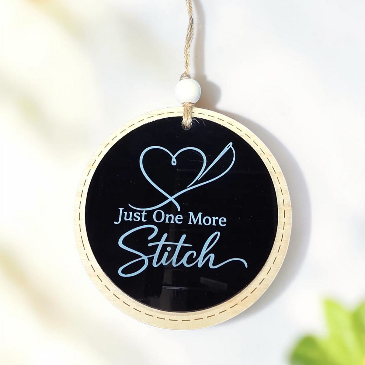 Just One More Stitch Christmas Ornament | Sewing & Embroidery Gift