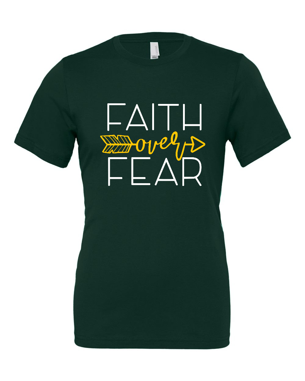 Faith over Fear T-Shirt (white/gold print)