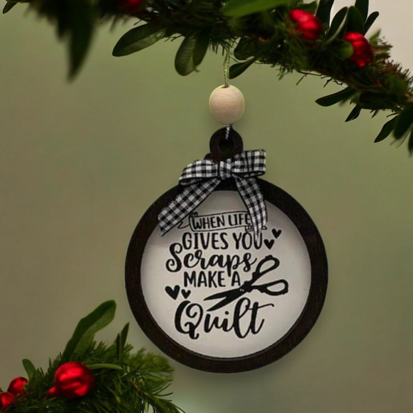 When life gives you scraps Make a Quilt ornament | Sewing Ornament | gift | holiday ornament | craft room decor