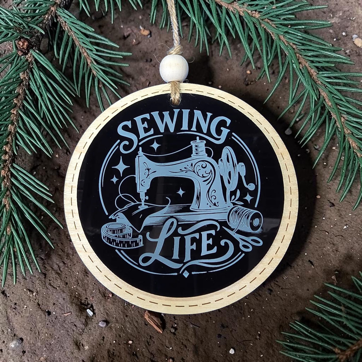Sewing Life Christmas Ornament | Vintage Sewing Machine Gift