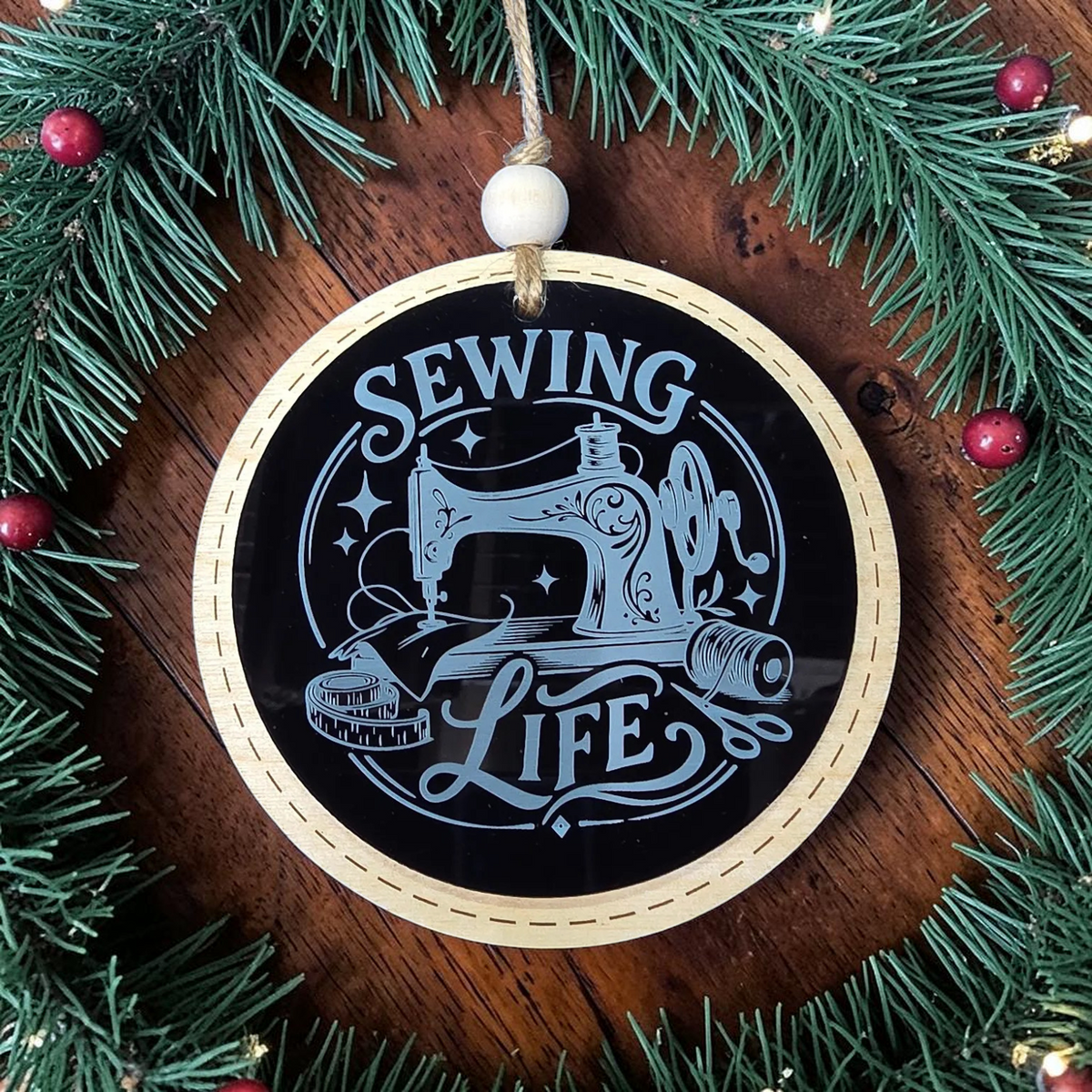 Sewing Life Christmas Ornament | Vintage Sewing Machine Gift