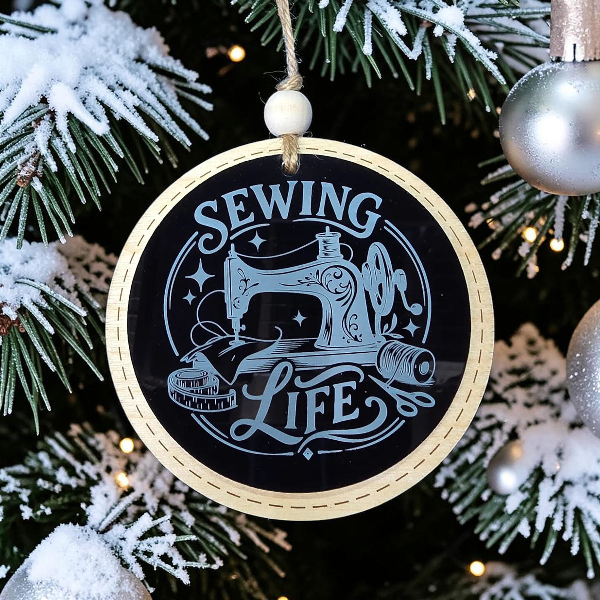 Sewing Life Christmas Ornament | Vintage Sewing Machine Gift