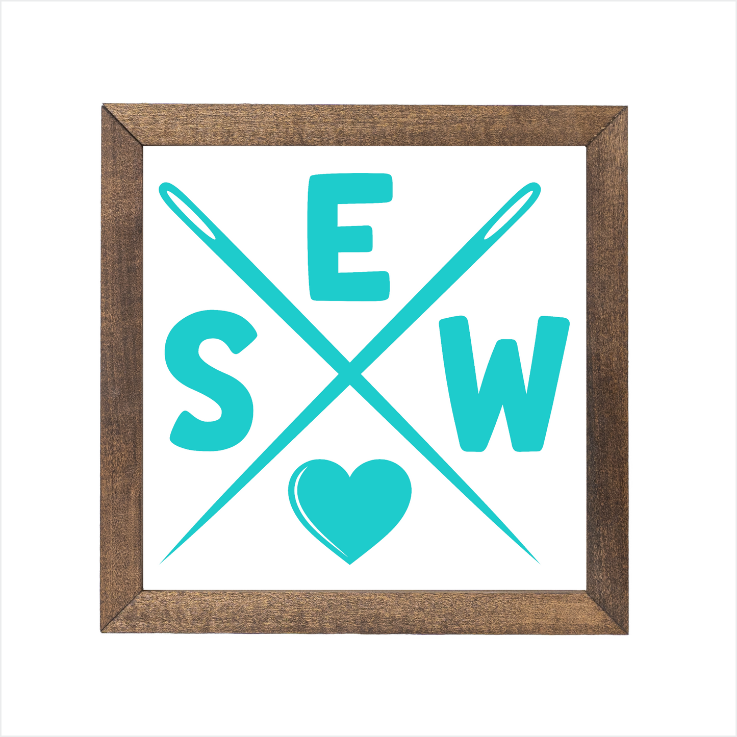 SEW sign | UV printed | wood frame